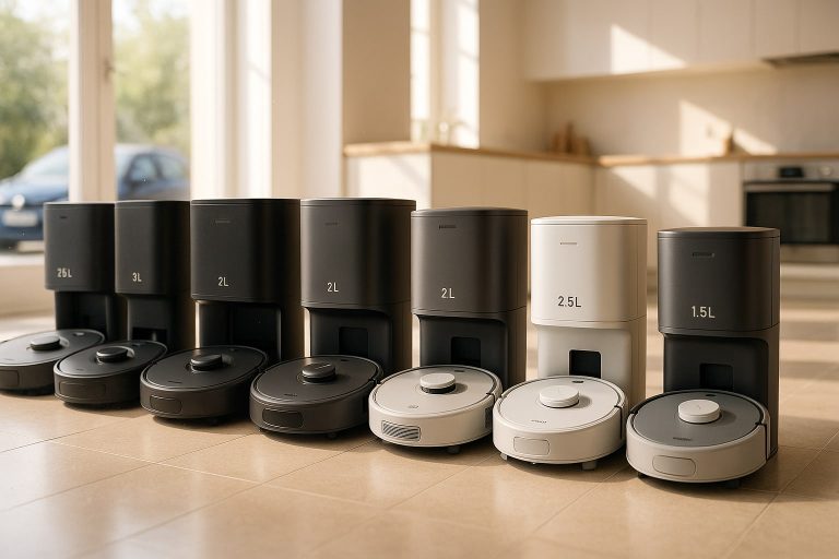 Los 6 mejores robots aspirador con estación de autovaciado por menos de 600 € en 2026, ordenados por autonomía Los 6 mejores robots aspirador con estación de autovaciado por menos de 600 € en 2026, ordenados por autonomía