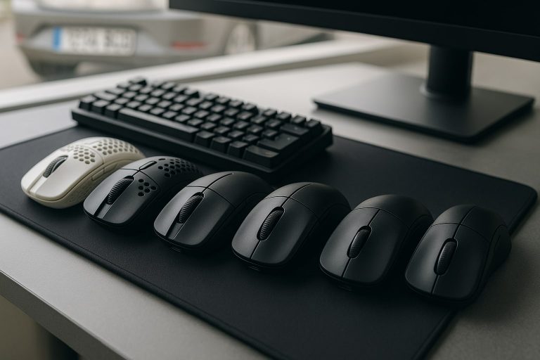 Los 7 mejores ratones gaming inalámbricos bajo 100 € en 2026, ordenados por peso en gramos
