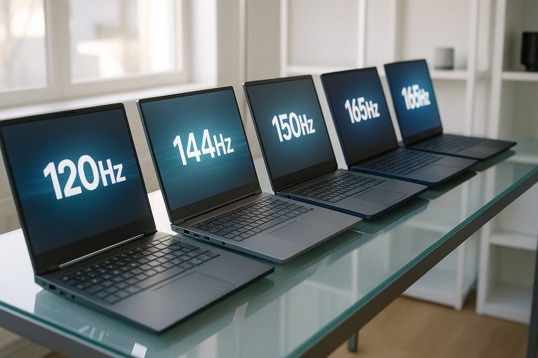Top 5 portátiles con pantalla de 120 Hz o más bajo 900 € en 2026, ordenados por tasa de refresco máxima