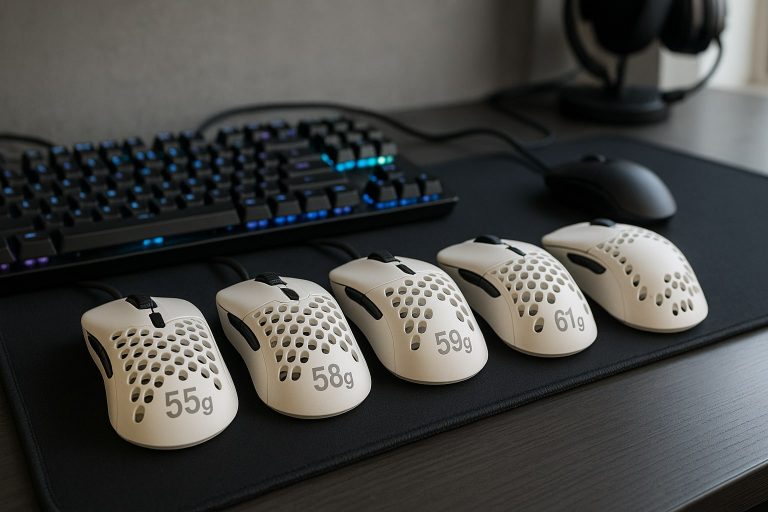 Top 5 ratones gaming ultraligeros por debajo de 60 gramos en 2026, ordenados por DPI máximo del sensor