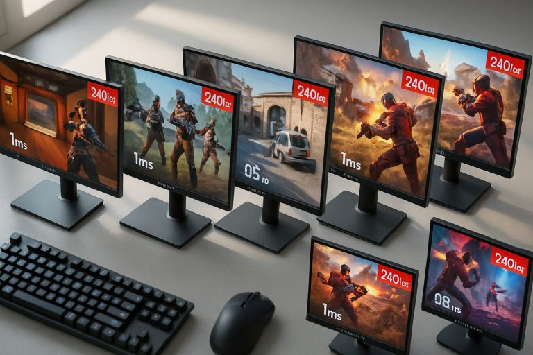 Top 7 monitores gaming 1080p a 240 Hz bajo 300 € en 2026, ordenados por tiempo de respuesta GtG Top 7 monitores gaming 1080p a 240 Hz bajo 300 € en 2026, ordenados por tiempo de respuesta GtG